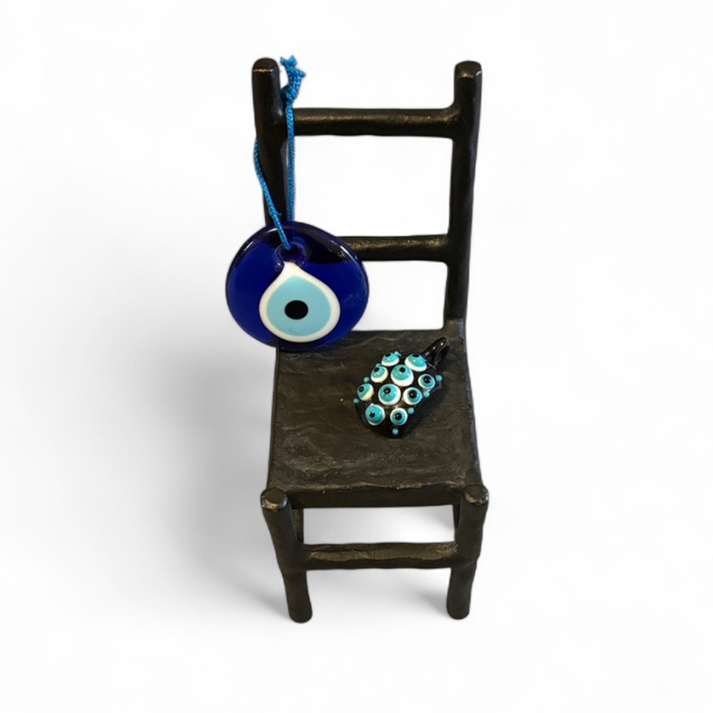 Blue Evil Eye Handblown Glass Pendant/Charm Bundle